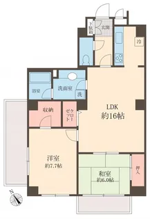 メゾンデュソレイ【5階】の間取り