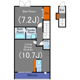 フォール ブランシェ用賀【2階】の間取り