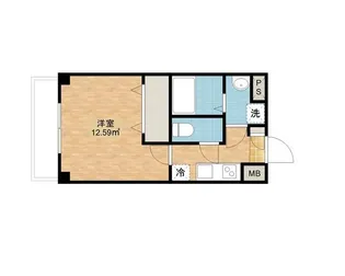 エヴァーグリーンWEST【4階】の間取り