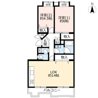 UR金沢シーサイドタウン並木二丁目【4階】の間取り