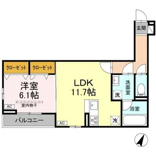 エスペリア新百合ヶ丘【1階】の間取り
