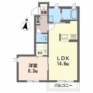 クオーレ【1階】の間取り