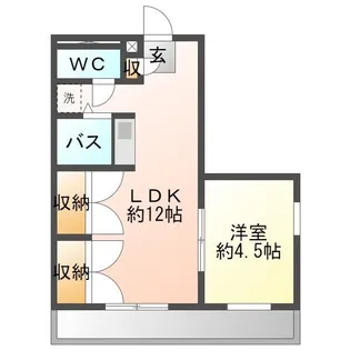 リバーライズII【1階】の間取り
