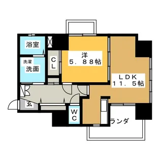 AQUA STAGE 1【6階】の間取り