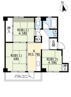 UR上高丸【5階】の間取り