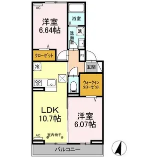 サンジェルマン中央林間2丁目【2階】の間取り