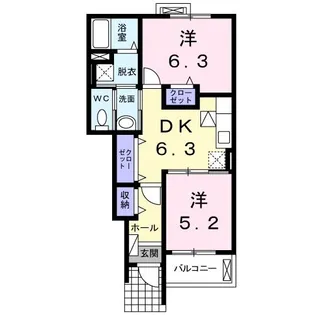 ベルメゾン I【1階】の間取り