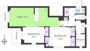 プレミアス武蔵小山【3階】の間取り
