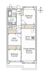 セリゼ雪谷【4階】の間取り