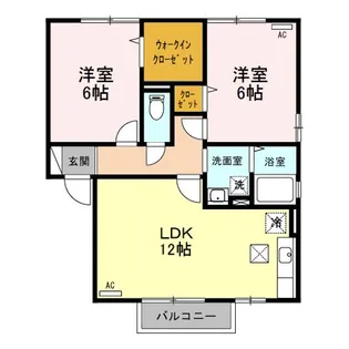 グリーンパークC【1階】の間取り