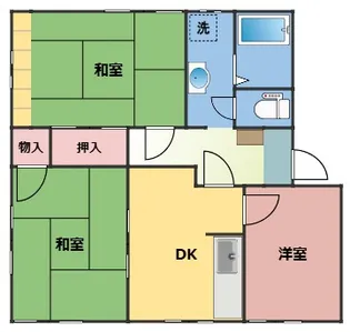 大野ハイツB【1階】の間取り