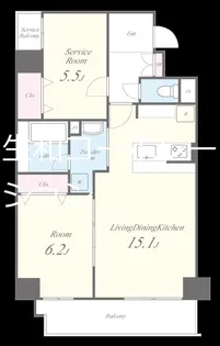 ホリエ出雲【7階】の間取り