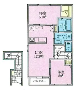 サンアルカス生田【2階】の間取り