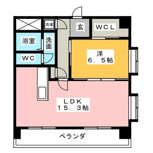 第2パレス佐藤【6階】の間取り