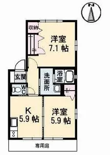 メゾン・エクランタン A棟【1階】の間取り