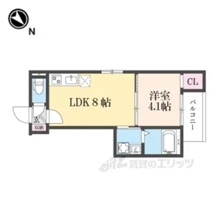 LIX京都桂川【3階】の間取り