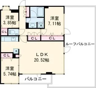 パークサイドテラス【4階】の間取り