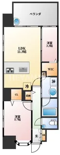 アクタス籠町グランミライ【3階】の間取り