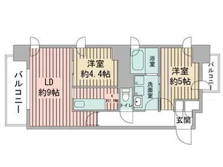 ヴォーネン円山裏参道【6階】の間取り