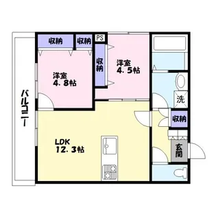 ミライテラス【3階】の間取り