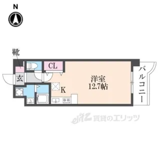 メルベーユ立花【5階】の間取り