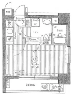グランド ガーラ新宿【4階】の間取り