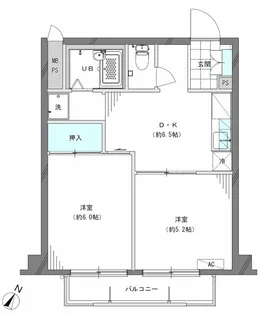 エストレーヴ板橋大山パークフロント【4階】の間取り