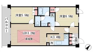 マイキャッスル洗足【3階】の間取り