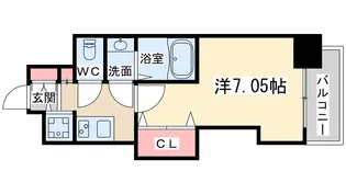 ラグゼ天神橋【13階】の間取り