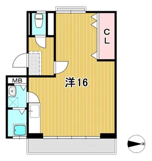 海野ビル【4階】の間取り