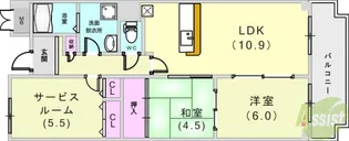 オルテンシアKOBE【6階】の間取り