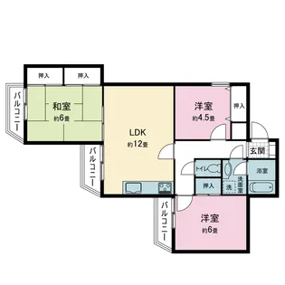 ロウゼット芦屋【1階】の間取り