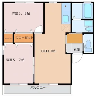 オリビエ (OLIVIER)【2階】の間取り