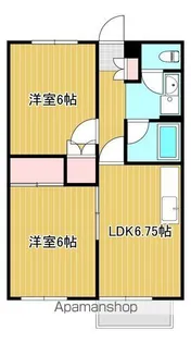 コーポ下石田【2階】の間取り