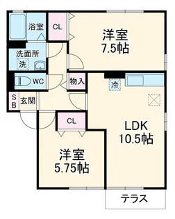 グランシャリオA【1階】の間取り