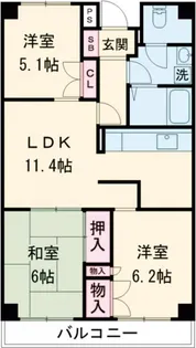 クラウンプラザ【6階】の間取り