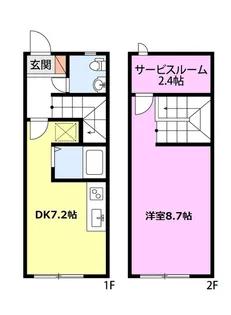 キューブ55西棟【1階】の間取り