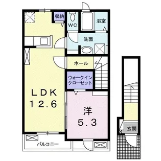 サンフラワーA【2階】の間取り