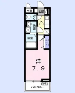 ラ プルメリア【2階】の間取り