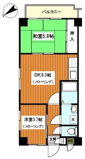 プチメゾンランセル【3階】の間取り