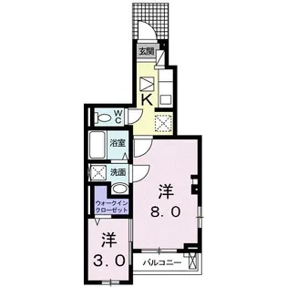 メルベージュ II【1階】の間取り