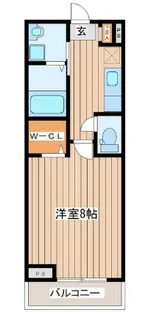 ウルス花京院B【2階】の間取り