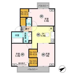 なでしこ【1階】の間取り