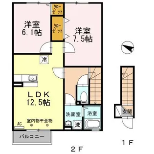 フォーレンおいらせA【2階】の間取り