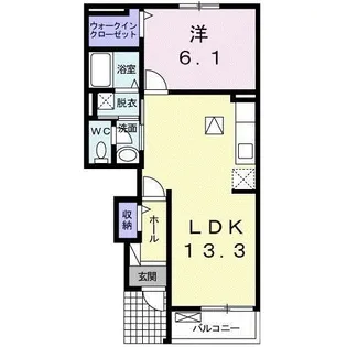 シャンミリュウ【1階】の間取り
