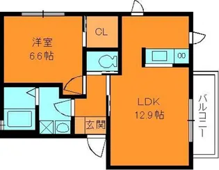 カーサ フェリーチェ【2階】の間取り