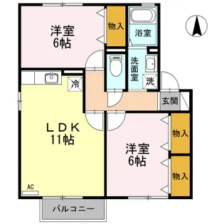 ソシアK【2階】の間取り