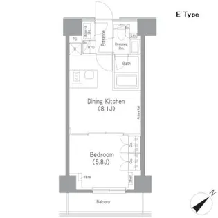 ザ・パークハビオ横浜東神奈川【9階】の間取り