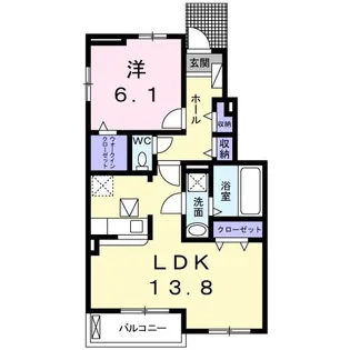 リ・ブリアン II【1階】の間取り