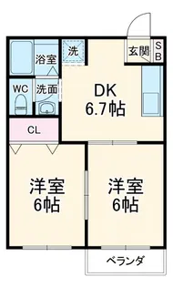 リバーハウス【1階】の間取り